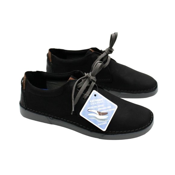 Clarks by Clarks Mens Black Comfort Breathable Removable Insole Gereld Round Toe - Picture 3 of 7